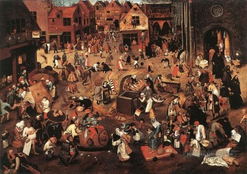 Bataille De Carnaval Et Carême genre paysan Pieter Brueghel le Jeune Peinture à l'huile